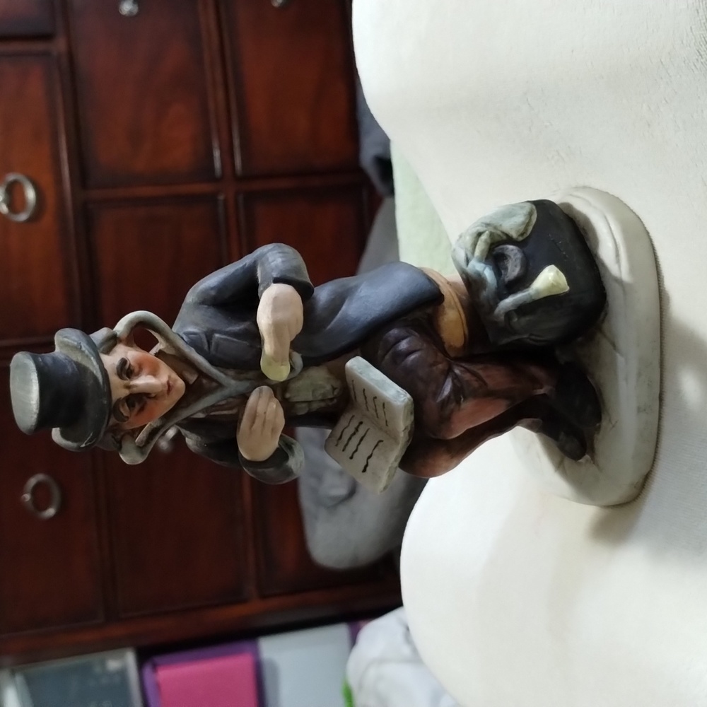 Vintage European Porcelain Figurine Doctor Sitting Reading Book.